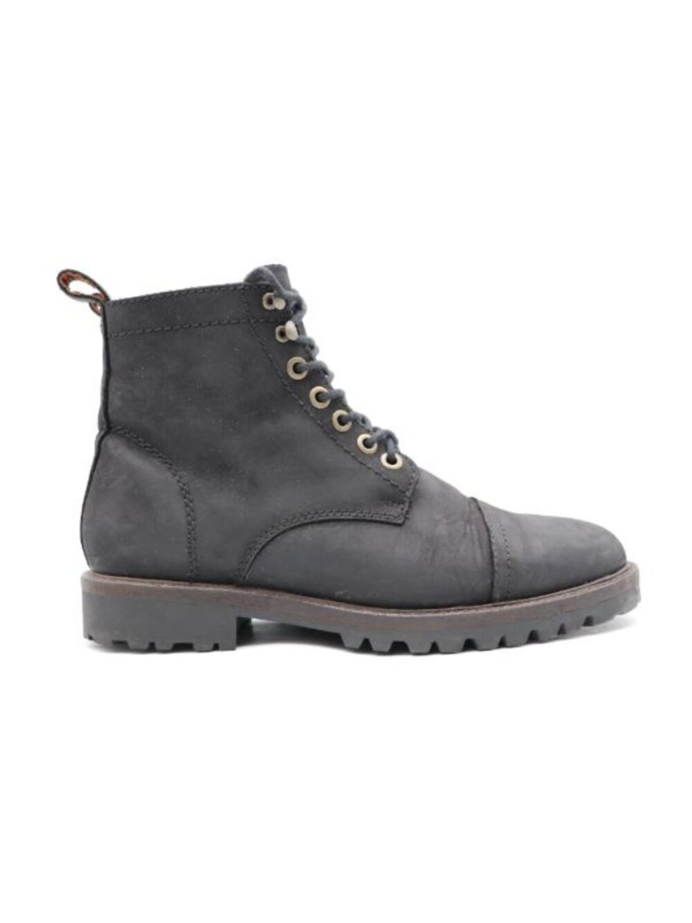 Portland Leather Patina Men’s 9.5 Cap Toe Black Matt Leather The Breaker Boots